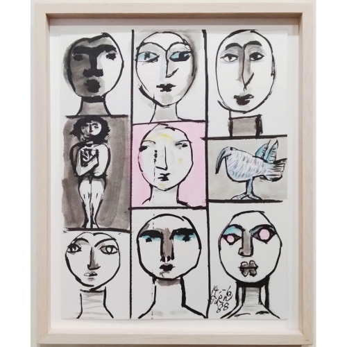 猪熊弦一郎「『FACES』より スケッチブック 6」 | アトリエウチノ