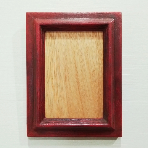 時松宏樹　フレーム　レッド・ポストカードサイズ