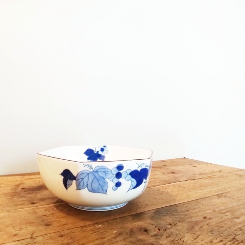 深川製磁　有田濃ぶどう菓子鉢