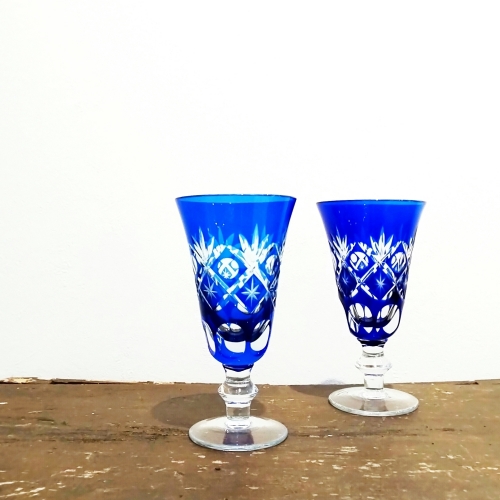 青色切子グラス