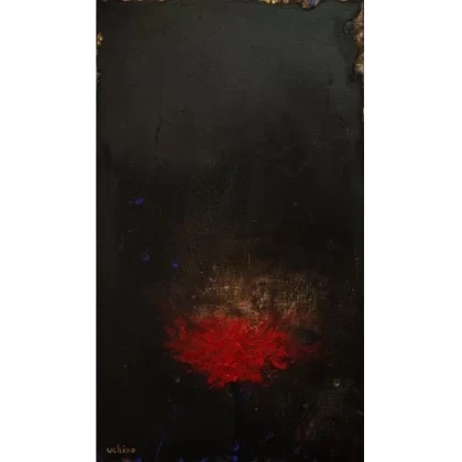 内野隆文　彼岸花　キャンバスにアクリル