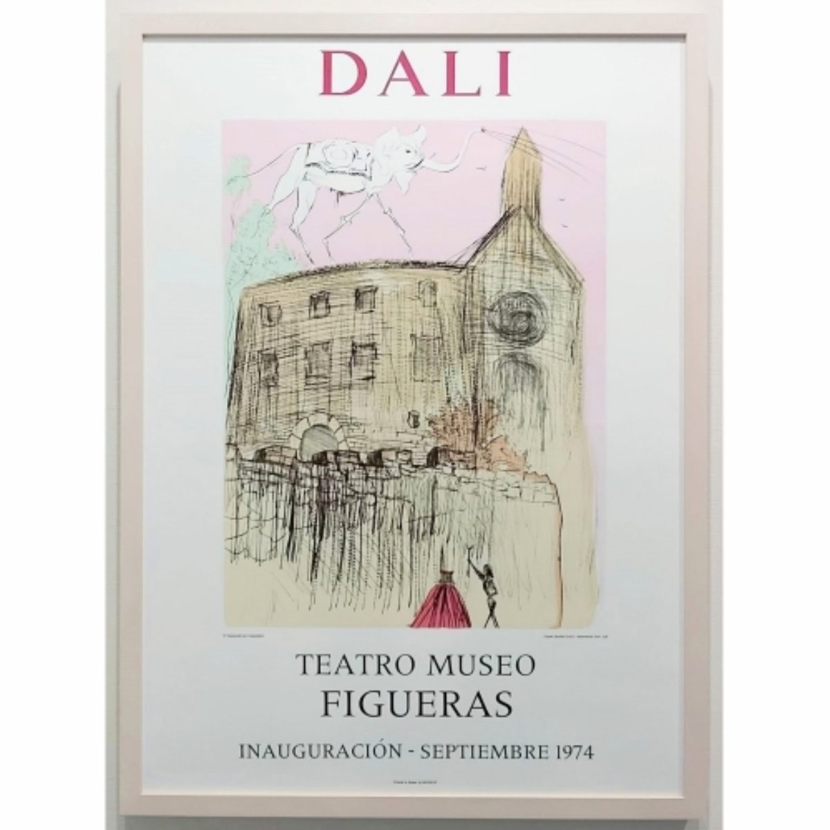 サルバドール・ダリ　リトグラフポスター　1974年　ルバン族　ムルロー工房　額付 サルバドール・ダリ リトグラフポスター 1974年 ルバン族 ムルロー工房