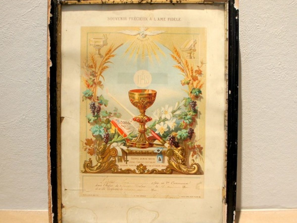 初聖体拝領式 プルミエコミュニオン ドイツ 記念額 証明書