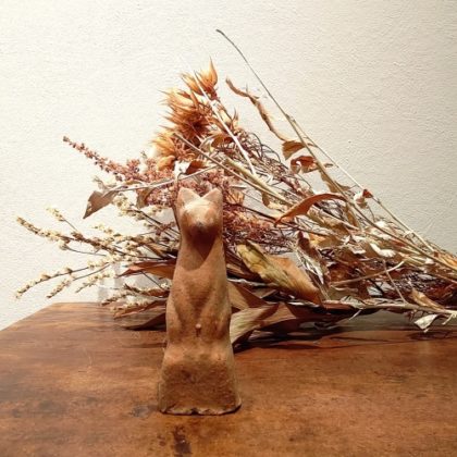 鉄砲狐　土人形