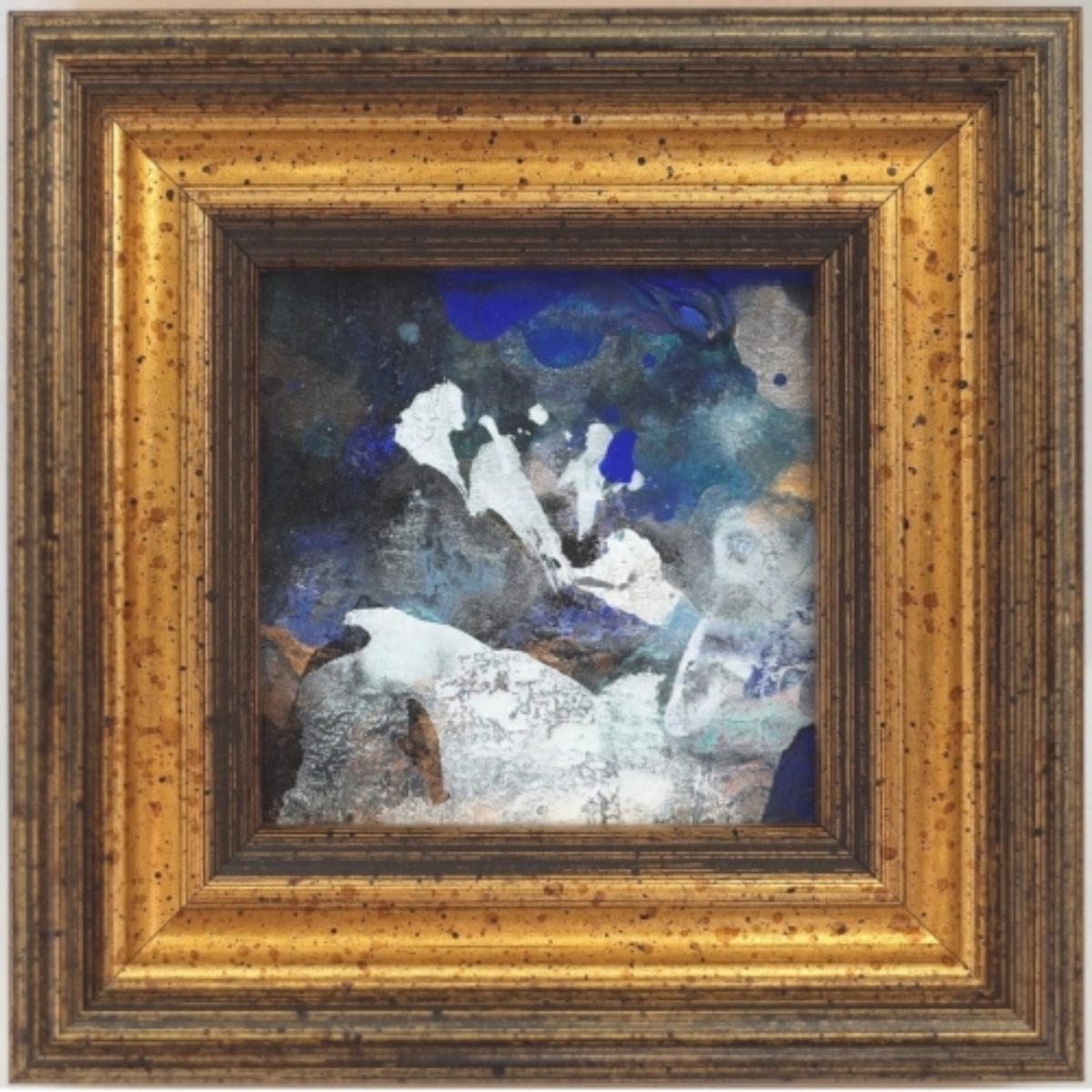 ☆真作☆ 文勝(ウンシュン) 無題 油絵 額付き 貴重作品 ☆真作☆ 文勝