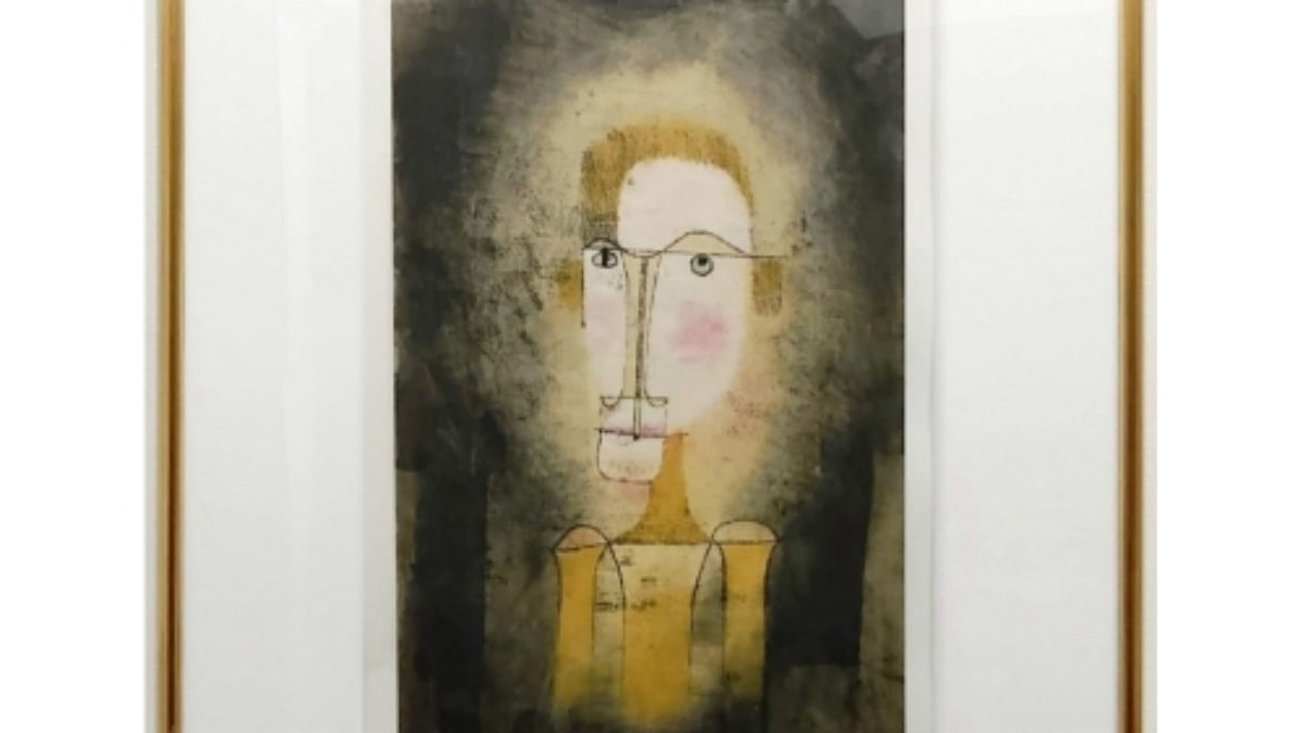 パウル・クレー　12の水彩画　黄色い男の肖像　1964年　ポショワール　版画692×528×19cm