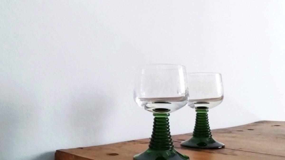 アンティークグラス　レーマーグラス　茶色　吹きガラス　R1340ダI アンティークグラス レーマーグラス 茶色 吹きガラス R1340ダI