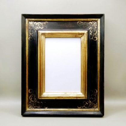kurogane額縁　フレーム　ブラックゴールド・ポストカードサイズ