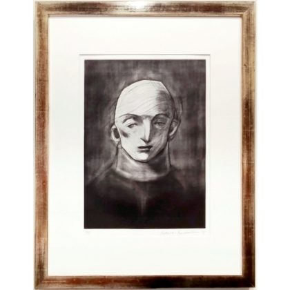 舟越桂　少年　銅版画